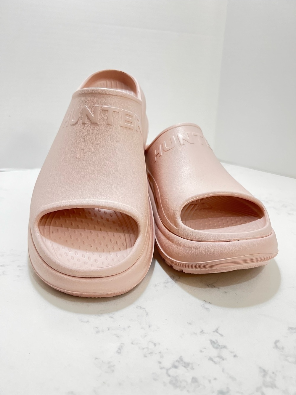 Hunter Blush Pink Platform Slide Clog - Picture 4 of 12